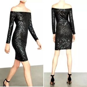 New BCBGMaxazria Eunice Sequined Dress